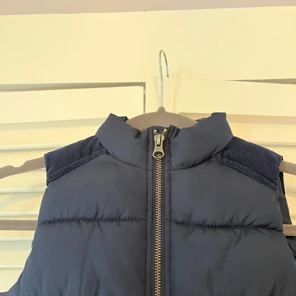 GAP kids puffer vest navy corduroy full zip 5 boy